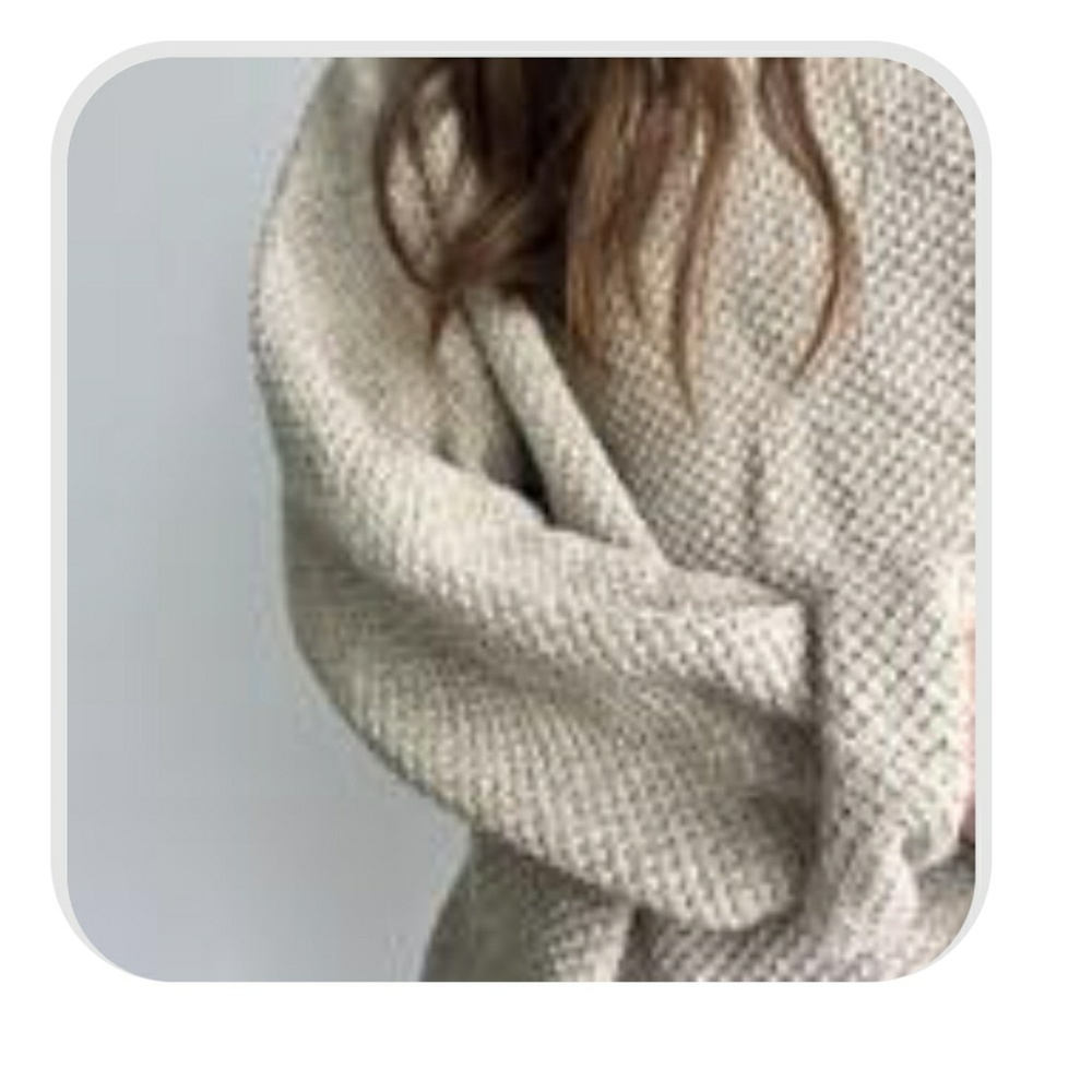 Cotton Oversize Sweater in beige